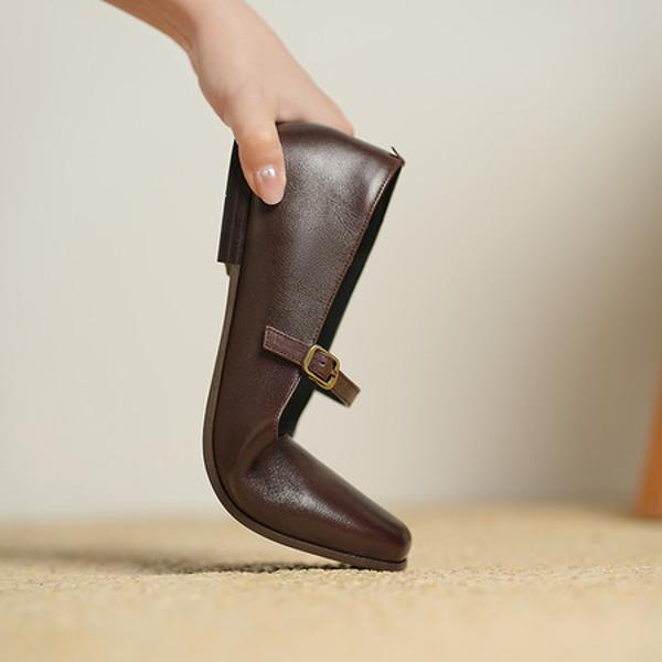 Luxurious Handmade Leather Women's Shoes: Crafted with Elegance(Edsl3372)