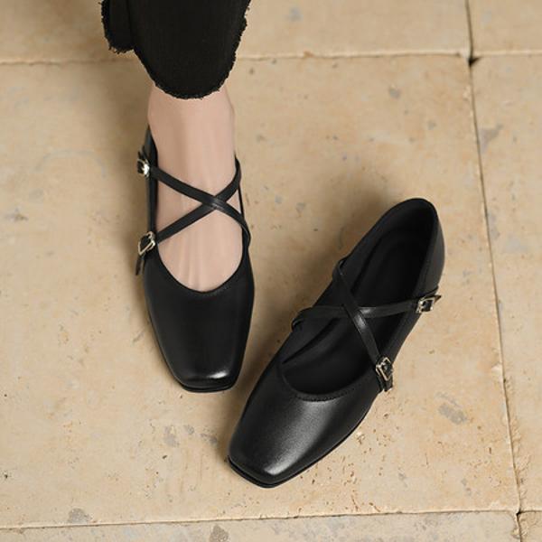 Exquisite Handcrafted Leather Women's Shoes - Luxurious Elegance and Quality(Edsl3371)