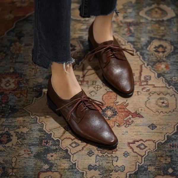 Elegant Handcrafted Genuine Leather Women's Shoes with Luxurious Craftsmanship(Egupai888145)