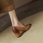 Elegant Handcrafted Leather Women's Shoes: Unmatched Quality and Luxury Craftsmanship(Egupai888162-1)