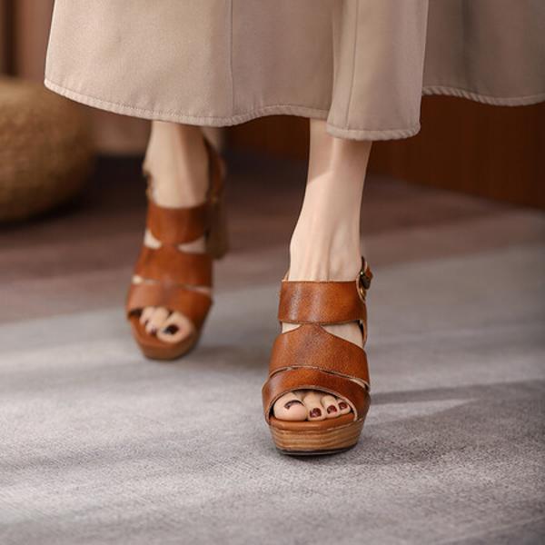 Exquisite Handcrafted Leather Women's Shoes: Elegance in Every Stitch(Egupai888307)