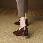 Handcrafted Leather Women’s Shoes: Elegant Luxury Quality(Egupai888378)