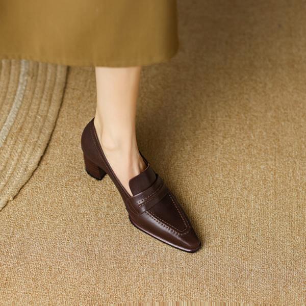 Elegant Handcrafted Leather Women’s Shoes – Luxury Craftsmanship(Egupai888350)