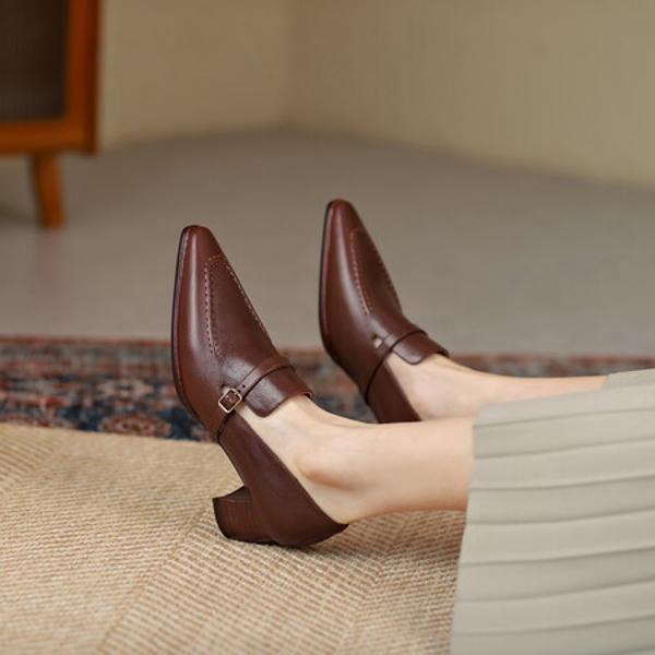 Exquisite Handcrafted Genuine Leather Women's Shoes: Luxury, Quality & Elegance.(Egupai888348)