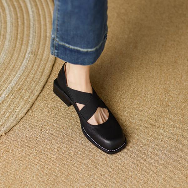 Exquisite Handcrafted Genuine Leather Women's Shoes for Timeless Elegance(Egupai888347)