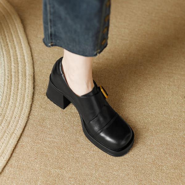 Handcrafted Luxury Leather Women's Shoes with Elegance(Egupai888432)