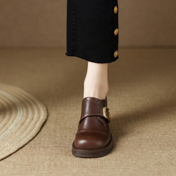 Handcrafted Luxury Leather Women's Shoes with Elegance(Egupai888432)