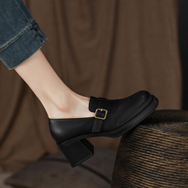 Handcrafted Luxury Genuine Leather Women's Shoes: Elegant Artistry(Egupai8882301)