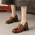 Handcrafted Luxury Genuine Leather Women's Shoes: Elegant Artistry(Egupai8882301)