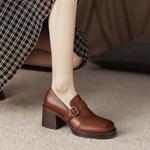 Handcrafted Luxury Genuine Leather Women's Shoes: Elegant Artistry(Egupai8882301)