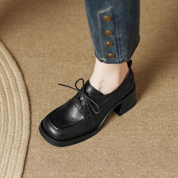 Handcrafted Genuine Leather Women's Shoes: Elegant Luxury Craftsmanship(Egupai888431-1)