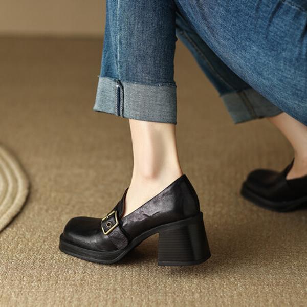 Elegant Handcrafted Leather Women’s Shoes: Luxury Craftsmanship(Egupai8882339)