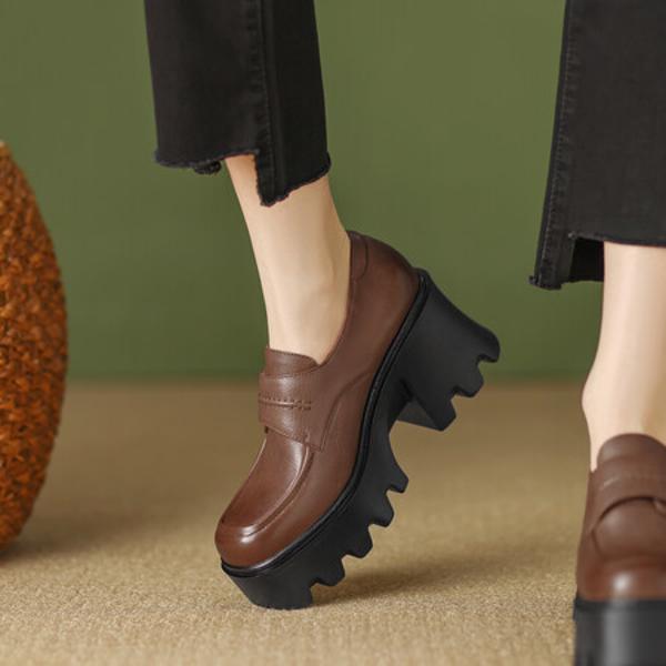 Elegant Handcrafted Genuine Leather Women's Shoes: Luxury & Craftsmanship(Egupai8882357)