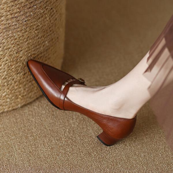 Elegant Handcrafted Leather Women's Shoes of High Quality(Egupai8882372)