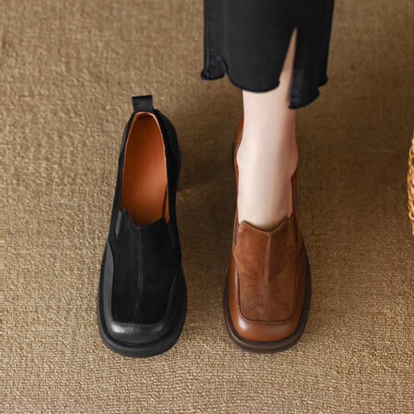 Luxurious Handcrafted Leather Women’s Shoes with Elegance(Egupai8882356)