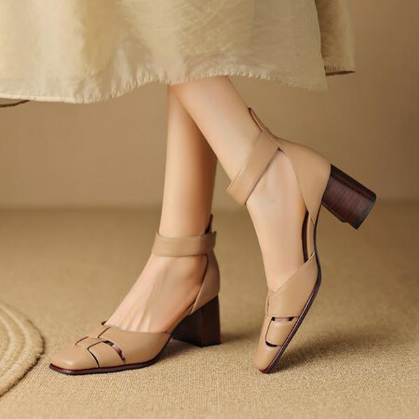 Handcrafted Luxury Leather Women's Shoes with Timeless Elegance(Egupai8882396)