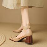 Handcrafted Luxury Leather Women's Shoes with Timeless Elegance(Egupai8882396)