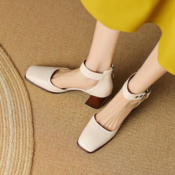 Handcrafted Genuine Leather Women's Shoes: Luxurious Elegance in Every Stitch(Egupai8882397)