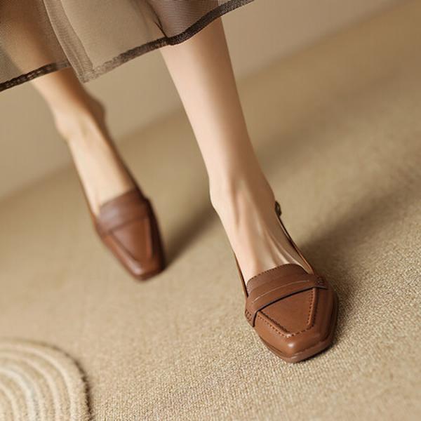 Handcrafted Leather Women's Shoes: Luxury & Elegance(Egupai8882501)