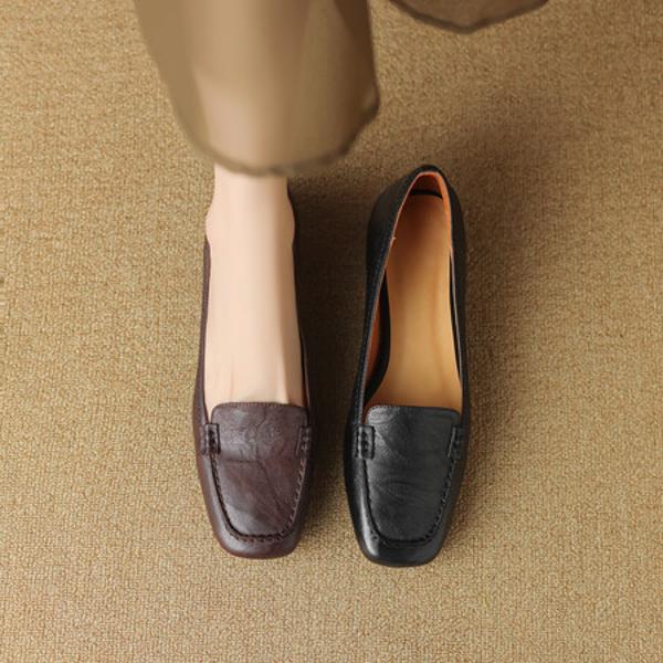 Handcrafted Luxury Real Leather Women's Shoes - Elegant Quality Artistry(Egupai8882557)