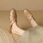 Elegant Handcrafted Genuine Leather Women's Shoes, Luxury Quality(Egupai8882576)
