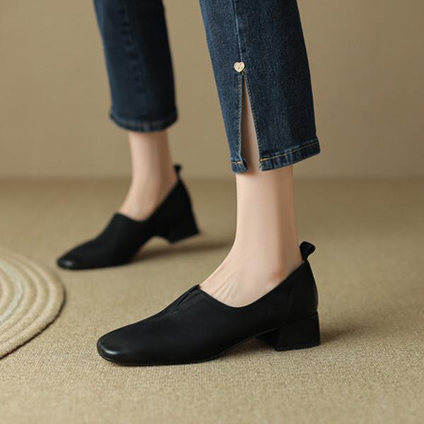 Elegant Handcrafted Genuine Leather Women's Shoes with Luxury Craftsmanship(Egupai8882月-35)