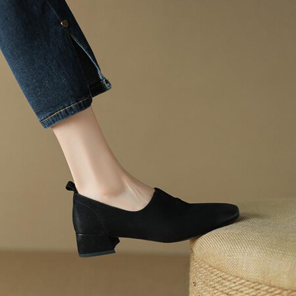 Elegant Handcrafted Genuine Leather Women's Shoes with Luxury Craftsmanship(Egupai8882月-35)