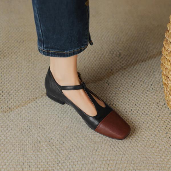 Elegant Handmade Genuine Leather Women's Shoes - Luxurious Craftsmanship(Egupai8882621)