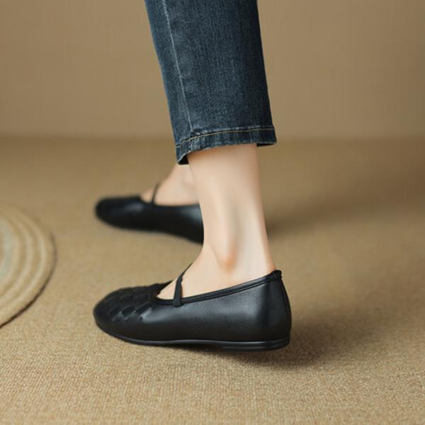 Exquisite Handcrafted Leather Women's Shoes for Timeless Elegance(Egupai8882628)