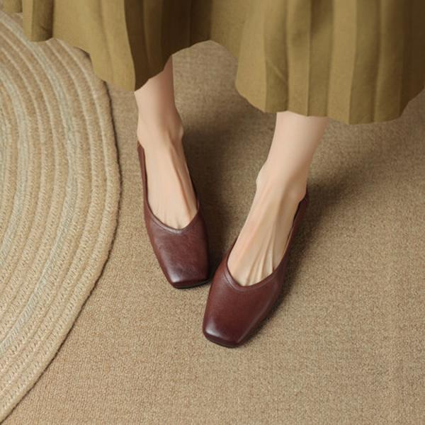 Elegant Handcrafted Genuine Leather Women's Shoes: A Luxurious Craftsmanship Experience(Egupai8882630)