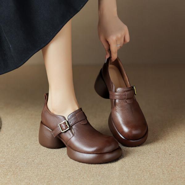 Handcrafted Luxury Leather Women’s Shoes, Exquisite Elegance(Egupai8882651)
