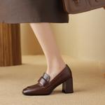 Handcrafted Genuine Leather Women's Shoes – Elegant Luxury Craftsmanship(Egupai8882747)