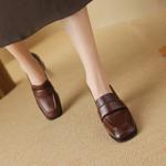 Handcrafted Genuine Leather Women's Shoes – Elegant Luxury Craftsmanship(Egupai8882747)