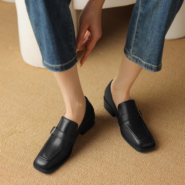 Luxurious Handcrafted Genuine Leather Women's Shoes with Elegance(Egupai8882759)