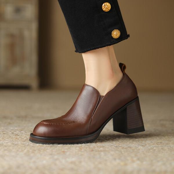 Handcrafted Genuine Leather Women's Shoes: A Blend of Elegance and Luxury(Egupai8882795)