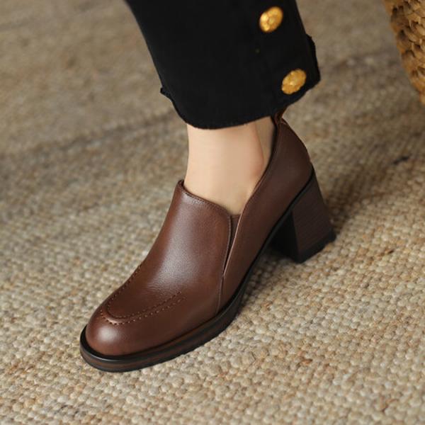 Handcrafted Genuine Leather Women's Shoes: A Blend of Elegance and Luxury(Egupai8882795)