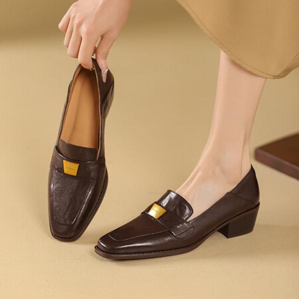 Elegantly Crafted Genuine Leather Handcrafted Women's Shoes(Egupai8882814)