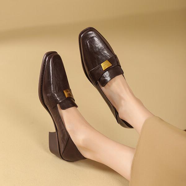 Elegantly Crafted Genuine Leather Handcrafted Women's Shoes(Egupai8882814)