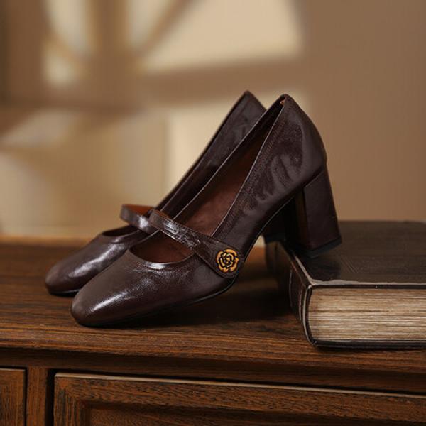 Exquisite Handcrafted Genuine Leather Women’s Shoes: Luxury & Elegance(Egupai8882827)