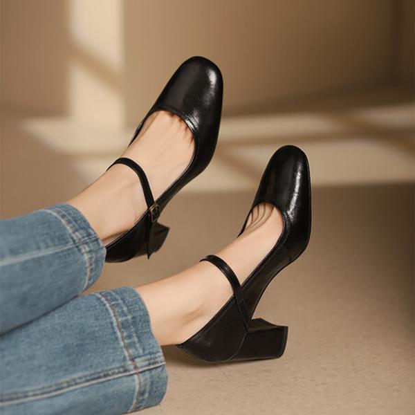 Elegant Handcrafted Leather Women's Shoes of Luxury Quality(Egupai8882829)