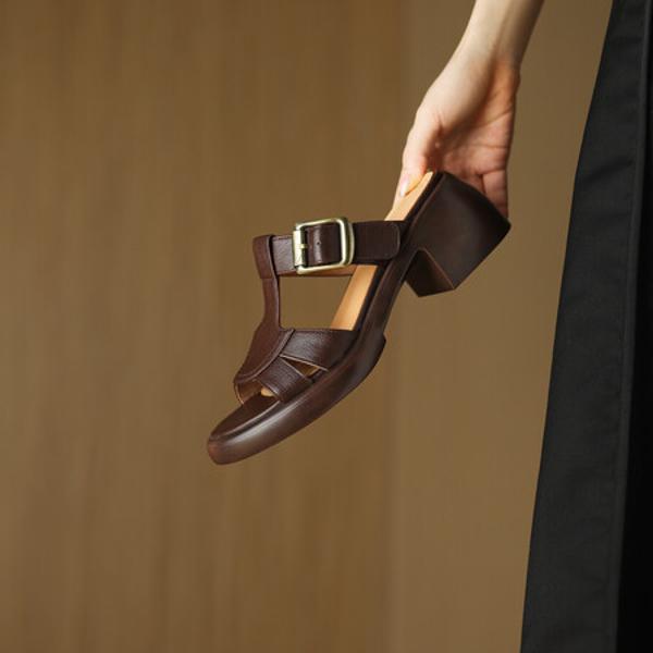 Luxury Handcrafted Leather Women's Shoes with Elegance(Egupai8882912)