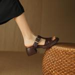 Luxury Handcrafted Leather Women's Shoes with Elegance(Egupai8882912)
