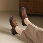 Handcrafted Genuine Leather Women’s Shoes – Luxurious Elegance(Egupai8882927)