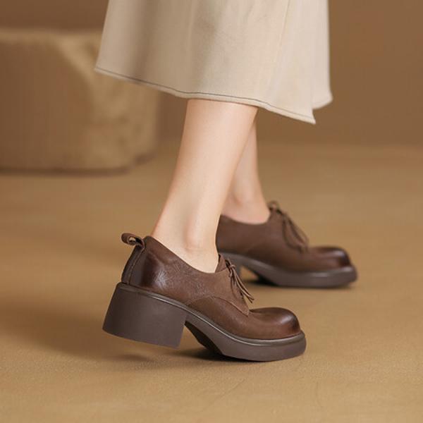 Elegant Handmade Leather Women's Shoes - Luxury Craftsmanship(Egupai8882962)