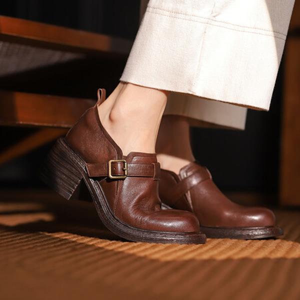 Handcrafted Leather Women's Shoes: Elegance in Every Stitch(Egupai8882975)