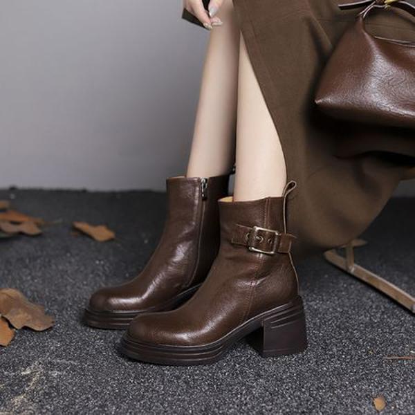 Elevate Your Style with Luxurious Handmade Genuine Leather Women's Shoes(Egupai8883090)
