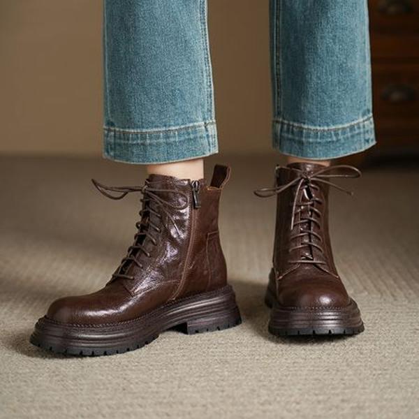 Handcrafted Leather Women's Shoes - Elegant Luxury Quality(Egupai8883095)