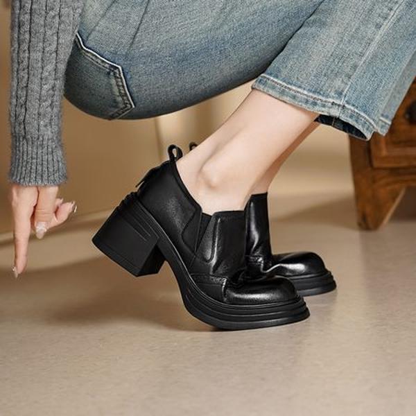 Elegant Handcrafted Leather Women's Shoes with Luxury Craftsmanship(Egupai8883113)