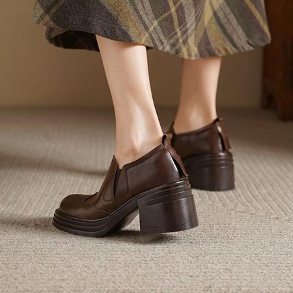 Elegant Handcrafted Leather Women's Shoes with Luxury Craftsmanship(Egupai8883113)