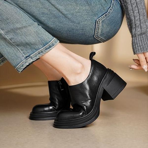 Handcrafted Genuine Leather Women's Shoes: Elegance Meets Luxury(Egupai8883101)